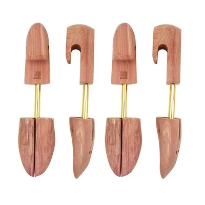 mens shoe trees Red Cedar Wood Single Tube with Split Toe Design 2PKS, Small(...