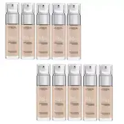 10x L'Oreal Paris True Match Super Blendable Liquid Foundation 30ml 1C Rose Ivor