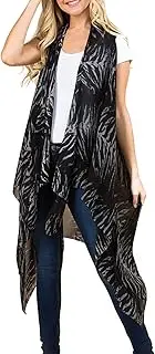 Scarfand's Women's Sheer Open Front Lightweight Sleeveless Long Duster Cardigan Vest