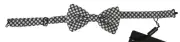 Dolce & Gabbana Elegant Black White Circle Silk Bow Tie - RRP 183.6 USD