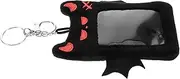 STOBOK Devil Wings Card Holder Plush Photo Sleeve Id Credit Card Protector Keychain for Students Fans