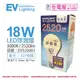 [喜萬年] 含稅 億光 LED 18W 3000K 黃光 全電壓 E27 節能標章 球泡燈_EV520083