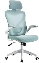 Office Chair Ergonomic Office Chair Swivel Chair Task Chair High Back Desk Chair with Lumbar Support, Breathable Mesh Back, Thick Seat Cushion and Adjustable Headrest Game Chair (Color : Blue)
