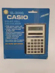 New Vintage Casio SL-300G Solar Cell Pocket Calculator Digital LCD Thin Retro