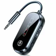 Bluetooth 5.4 Receiver Transmitter,2-in-1 Airplane Adapter,Dual Connection,Bluetooth,3.5mm AUX,Type-C,Rechargeable Battery
