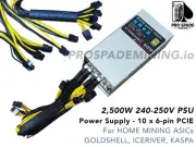 2500W Server Power Supply 220-240V Crypto Mining PSU for Kadena KASPA KD BOX PRO