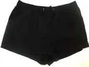 Gap Women Shorts Black Size XXL Linen Rayon Utility Pull-On Drawstring NEW