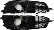 Compatible For Audi S6 Fog Lamp Frame A6L C7 Refitting S6 Fog Lamp Cover A6L 12-15 Upgrade S6 Fog Light Net(Black)