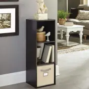 ClosetMaid Cube Storage Organizer 3 Shelf Wood Espresso 36 Inch Stackable Bin