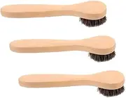 LIFKOME Cleansing Brush for Face 3pcs Set Natural Bristle Facial Scrubber Exfoliating Brush Travel-friendly Face Wash Sponge