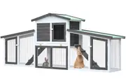 Advwin Large Rabbit Hutch Chicken Coop Wooden Pet House