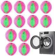 Hair Remover Washing Balls | Pet Cat Lint Catcher Dryer Balls,12x Home Washer Lint Extractors Tool for Hotel, Apartment, School