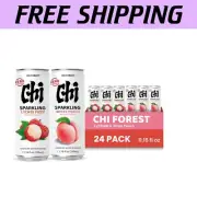 Healthy Refreshment: Sparkling Water Lychee & White Peach, 24 Cans, Zero Sugar