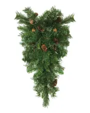 Northlight 42in Dakota Red Pine Artificial Christmas Teardrop Swag with Pine Cones - Unlit