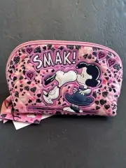Vera Bradley Peanuts Valentines Day Clamshell Cosmetic Bag LOVE YOU SNOOPY NWT