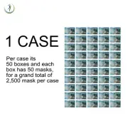 2500 Pcs 3-Ply Face Mask Non-Medical Surgical Earloop Mouth Cover 50 Boxes/Case
