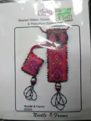 Needle & Frame Beaded Ribbon Scissor Case Chili Necklace and Pincushion Fob