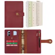 WONDERPOOL A6 Binder Journal Leather Spiral Notebook Refillable College Ruled...
