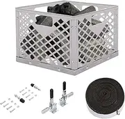 GkgWuxf Offset Smoker Mod Kit | BBQ Stainless Steel Mod Kit Offset Smoker Modification Kit - Mod Tool with Charcoal Basket Smoker Accessories Sealing Gasket for Grill