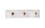 Sunset Lighting 3-Light Bath Vanity, Polished Chrome Finish Beveled Glass F2230-