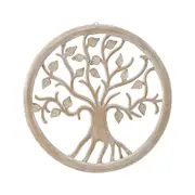 Willow & Silk Handmade Wooden 40cm Round Tree-of-Life Wall Art/Home/Room Decor