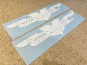 Valco Vintage Boat Decals 12" White Vinyl Pair + FREE Fish Decal and Shiping!