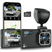 Dash Cam, 4K Dash Camera for Cars with Night Vision, Dash Camera Built-in WiF...