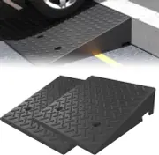 Rubber Curb Ramp, 20"*20"*7" Threshold Ramp, Heavy Duty 6800Lbs Capacity Drivewa