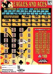 Pull Tab Tickets - Jar Tickets - Game - Eagles and Aces