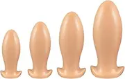 Huge Anal Butt Plug Extra Large Anal Beads – Soft Egg Anus Expander Anal Dildo Thick Anal Prostate Massager Sex Toys for Men Women(Flesh,M)
