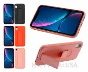For Apple iPhone XR - Multi-Function Impact Cover Case w/Hand Grip Strap Stand