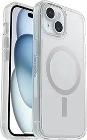 OtterBox Symmetry Clear for MagSafe Case for iPhone 16e / iPhone 15 / iPhone 14 / iPhone 13, Shockproof, Drop Proof, Protective Thin Case, 3X Tested to Military Standard, Clear