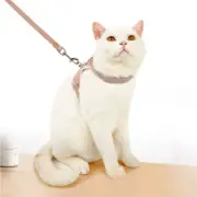 Soft Cat Harness Leash Collar Set Adjustable Cartoons Bear Dog Harness