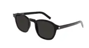 Saint Laurent SL 549 Slim 001 Black/Black Square Men's Sunglasses