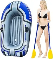 Inflatable Fishing Boat - Foldable Inflatable Yacht Boat Pool Raft - Inflatable Boat with Multiple Air Chambers for Fishing, Recreation, and