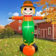 Thanksgiving Scarecrow Harvest Airblown Inflatable BlowUp LED Decor Autumn Fall