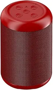 IOIUSKKU High-Fidelity Sound Bluetooth Speaker with Durable Battery Life for Workouts Compact and Portable Plastic Large Capacity, Red