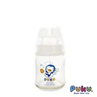 在飛比找momo購物網優惠-【PUKU藍色企鵝】實感寬口耐熱玻璃奶瓶-120ml