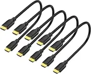 Short HDMI Cable 1 Foot 5-Pack, 4K 1FT HDMI to HDMI Cable High Speed HDMI 2.0 Cord Supports 4K@60Hz, 2K, 1080P, HDCP 2.2, HDR, 3D, ARC & Ethernet