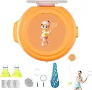 Nuyhadds Self Training Badminton Set, Badminton Training Set, Stretch Badminton Trainer for Self-Training, Badminton Training Device with Stable Base for Balcony, Playground, Home