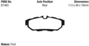 EBC Yellowstuff 4000 Brake Pad Set Rear for 10-14 Ford Mustang DP41870R (for: Ford)