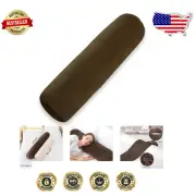 Cylindrical Long Body Pillow with Removable Velvet Cover - Medium Soft Support