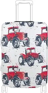 [Joisal] Red Tractor Large Luggage Cover 28 Inch Luggage Covers for Suitcase Tsa Approved, Luggage Identifier, Red Tractor, L 26-28 in