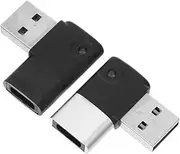 FELTECHELECTR 2pcs Type C USB Data Transferring Adapter Compact Elbow Converter for Charging Devices Compatible with Phones Laptops Tablets Convenient Easy to Use