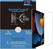 RetinaGuard 2019 iPad 10.2 Inch Anti Blue Light Tempered Glass Screen Protector (Transparent), SGS and Intertek Tested, Blocks Excessive Harmful Blue Light, Reduce Eye Fatigue and Eye Strain