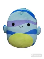 New With Tags Original Squishmallows Leland The Blue Striped Fish 14" Plush Toy