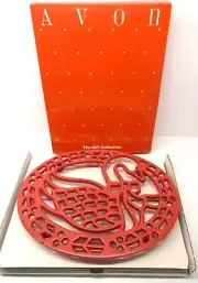 VINTAGE Avon Country Treasures RED GOOSE Trivet and/or Wall Hanging New in Box