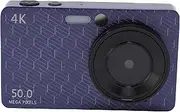 Digital Camera, 4K 50MP Autofocus Camera with 16x Digital Zoom, Metal Body Design, Multiple Filters, Anti Shake, Fill Light, Compact Small for Boys Girls (Blue)