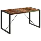 Solid Wood Dining Table Industrial Rustic Leg Timber Kitchen Cafe Desk Rectangle