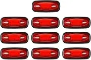 10pcs 3LED Side Marker Warning Light 12V 24V Lorry Car External Lights Turn Signal Lamp(10pcs Red)